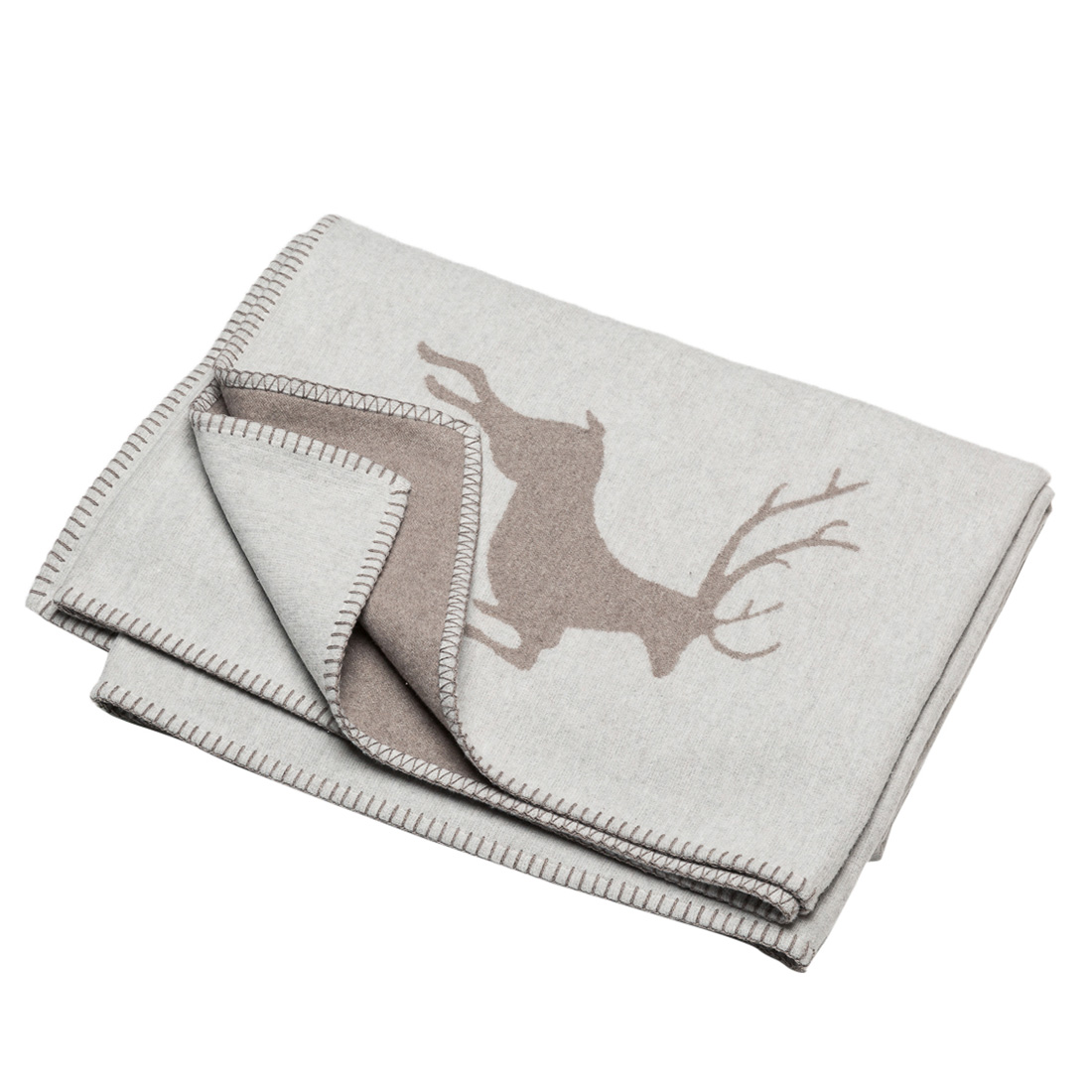 david fussenegger sylt baumwolldecke hirsch 4117 97 3 96264