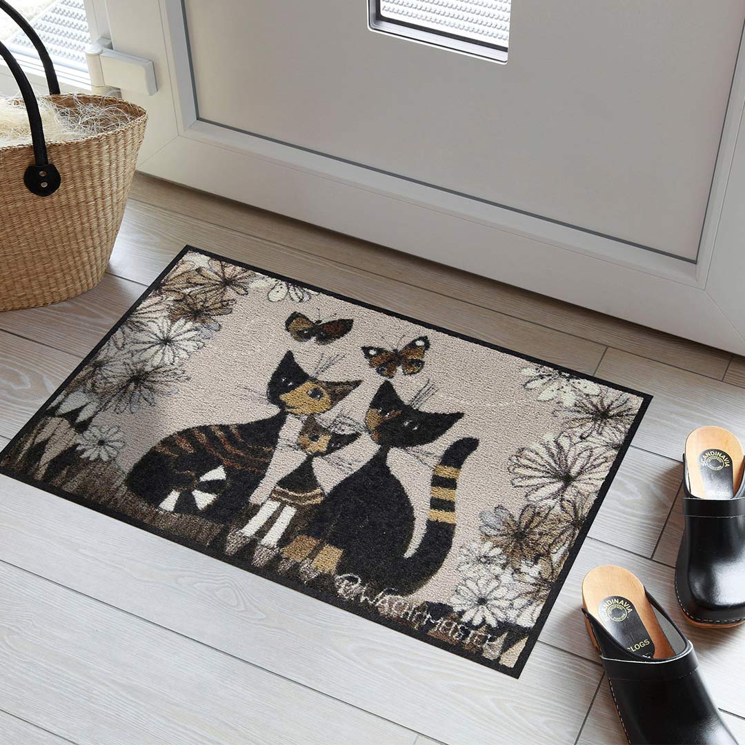salonloewe gatti con fiori fussmatte 73929