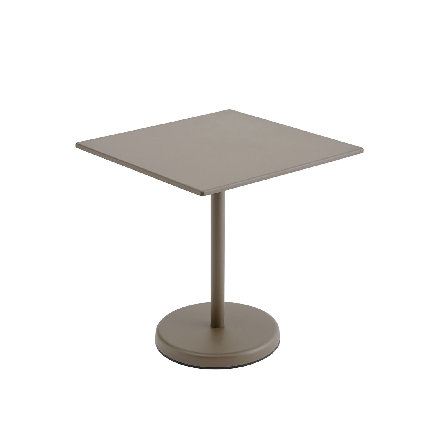 Muuto - Linear Steel Cafétisch eckig taupe klein