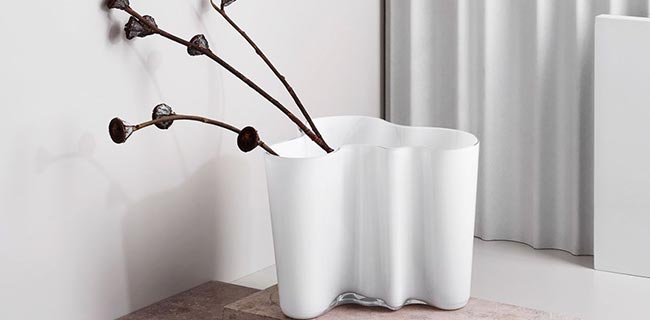 iittala Aalto Blumenvase weiß 95 mm