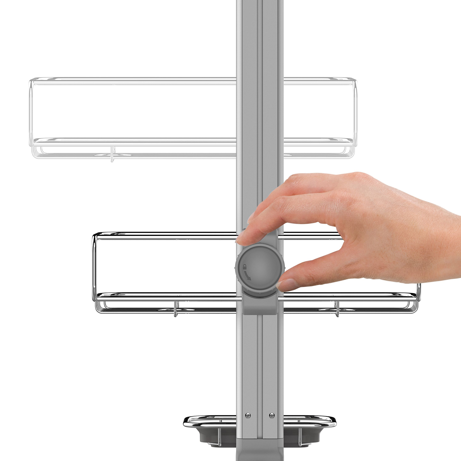 simplehuman duschcaddy mittelgross drehknopf 98523