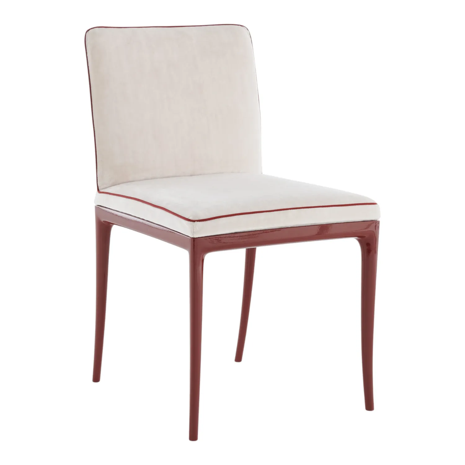 Kartell - Lillybet Stuhl Velvet burgundy/weiß