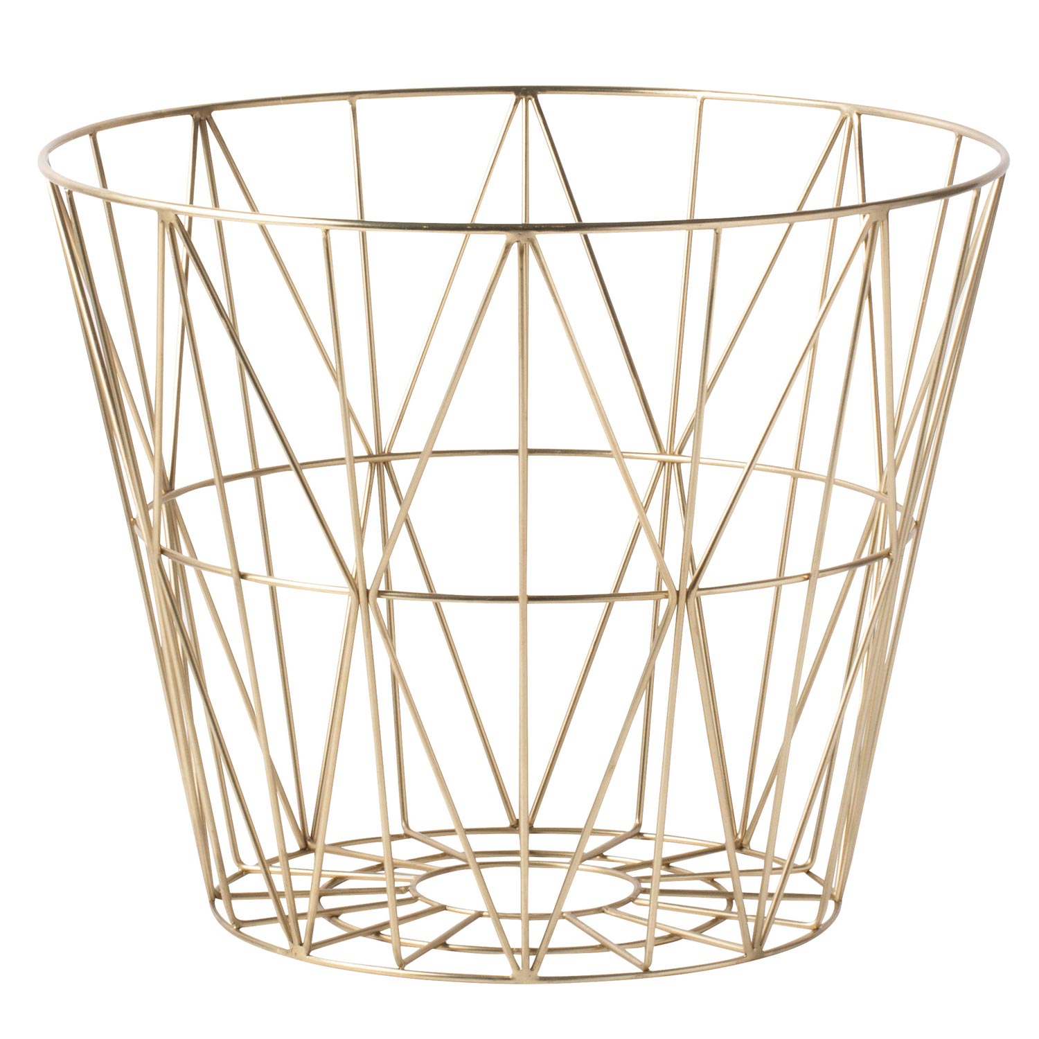 ferm wire basket brass large 3240 27304