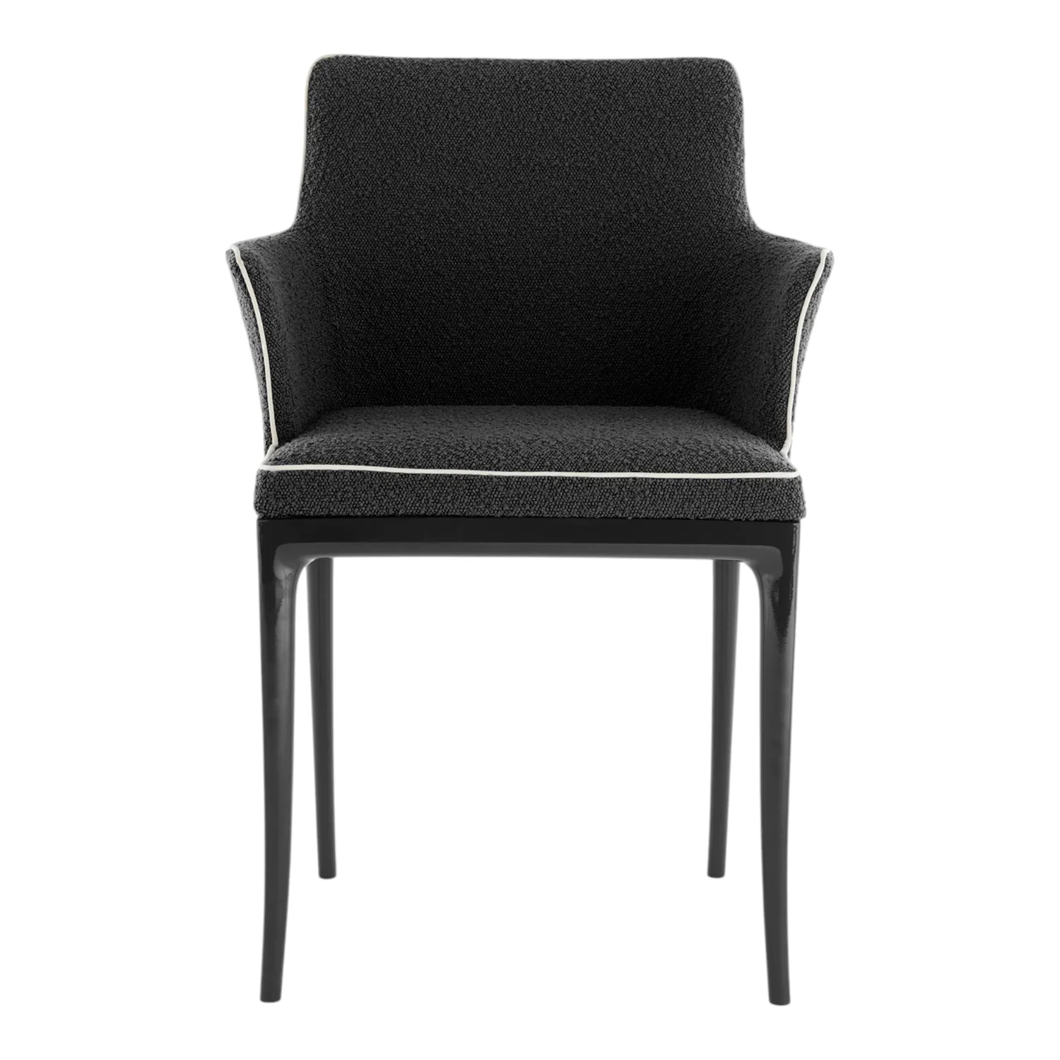 Kartell - Lillybet Kleiner Sessel Bouclè schwarz/weiß/grau
