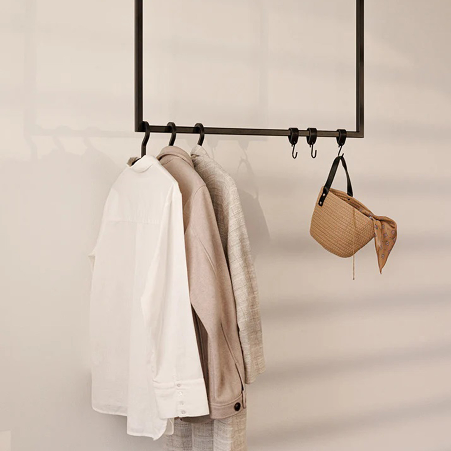 metallbude leder s haken schwarz kleiderstange 96709