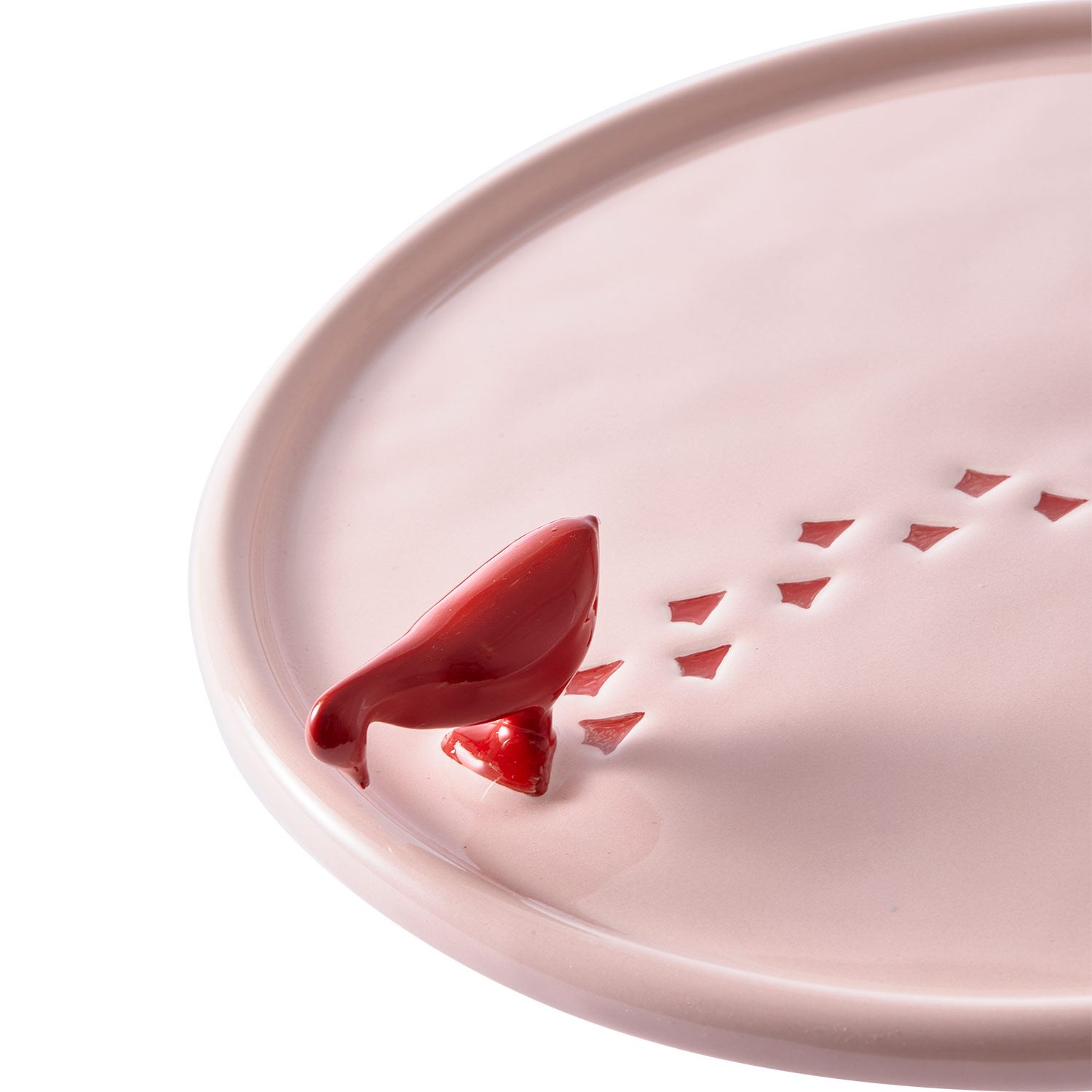 Pols Potten Walking Duck Plate 230 300 187 Pink Detail Ente 102392