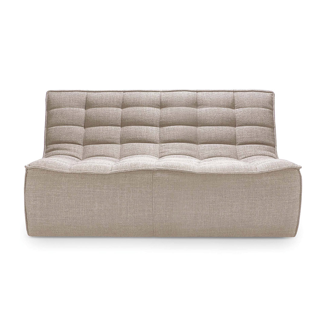 ethnucraft sofa beige zweisitzer 83978
