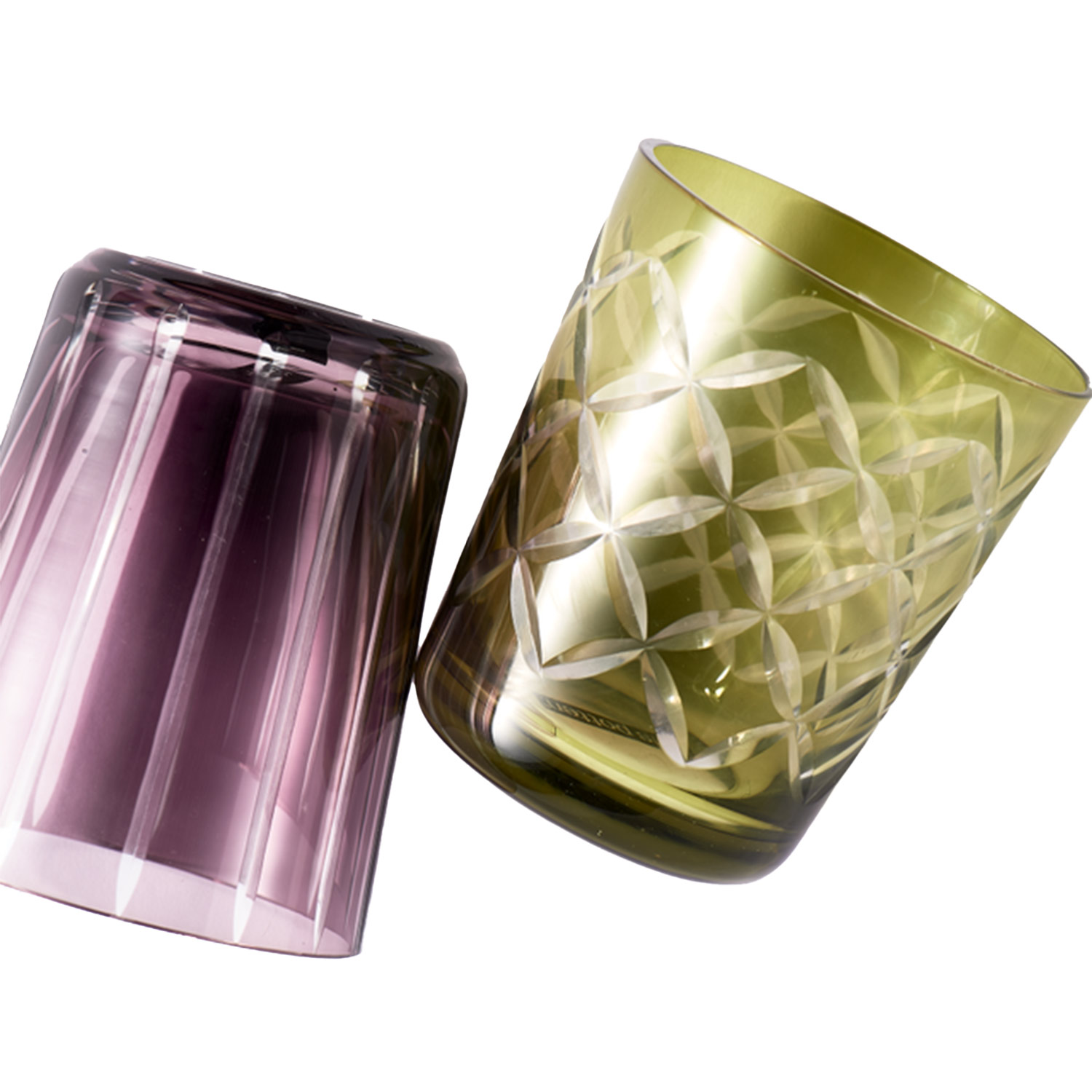 pols potten cuttings wasserglaeser gruen lila 95820