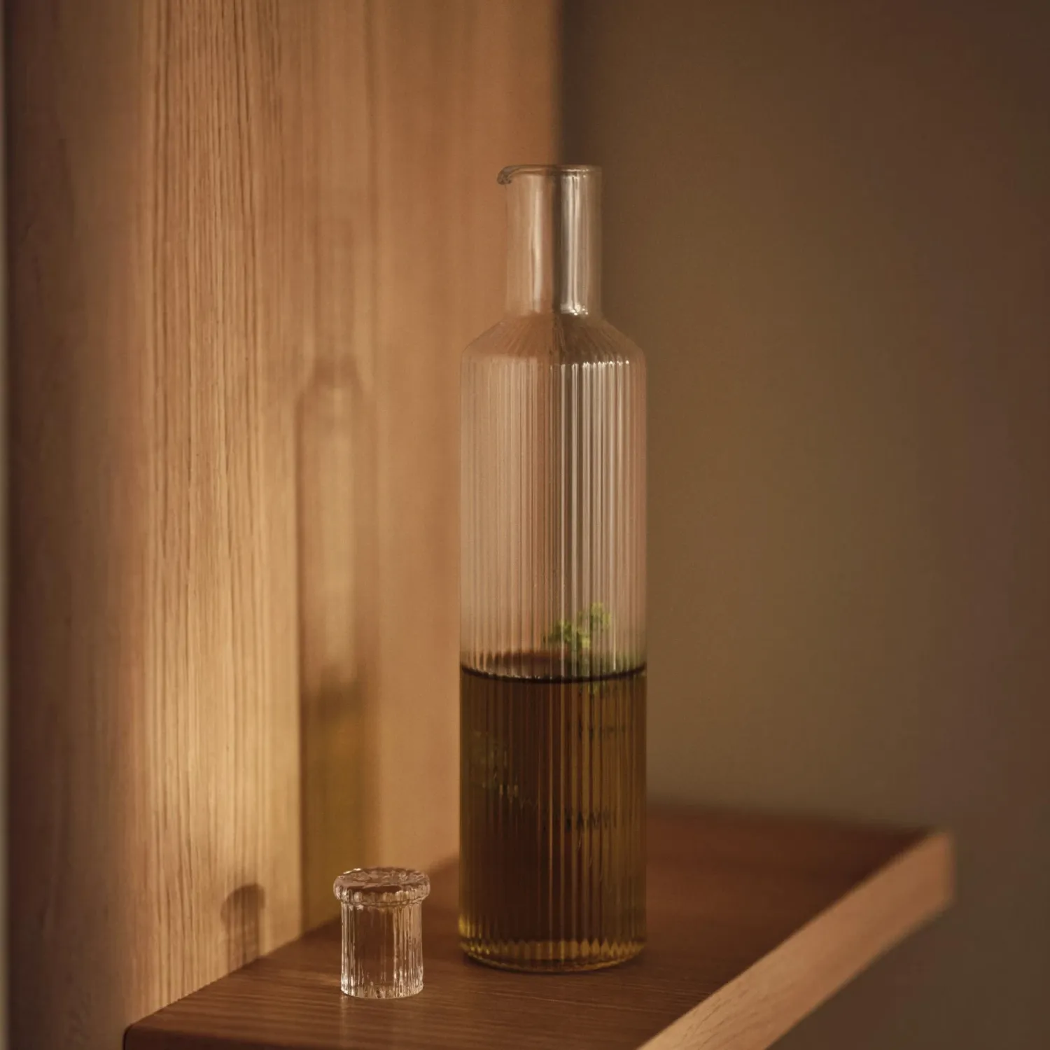 Ferm Living - Ripple Ölflasche klar