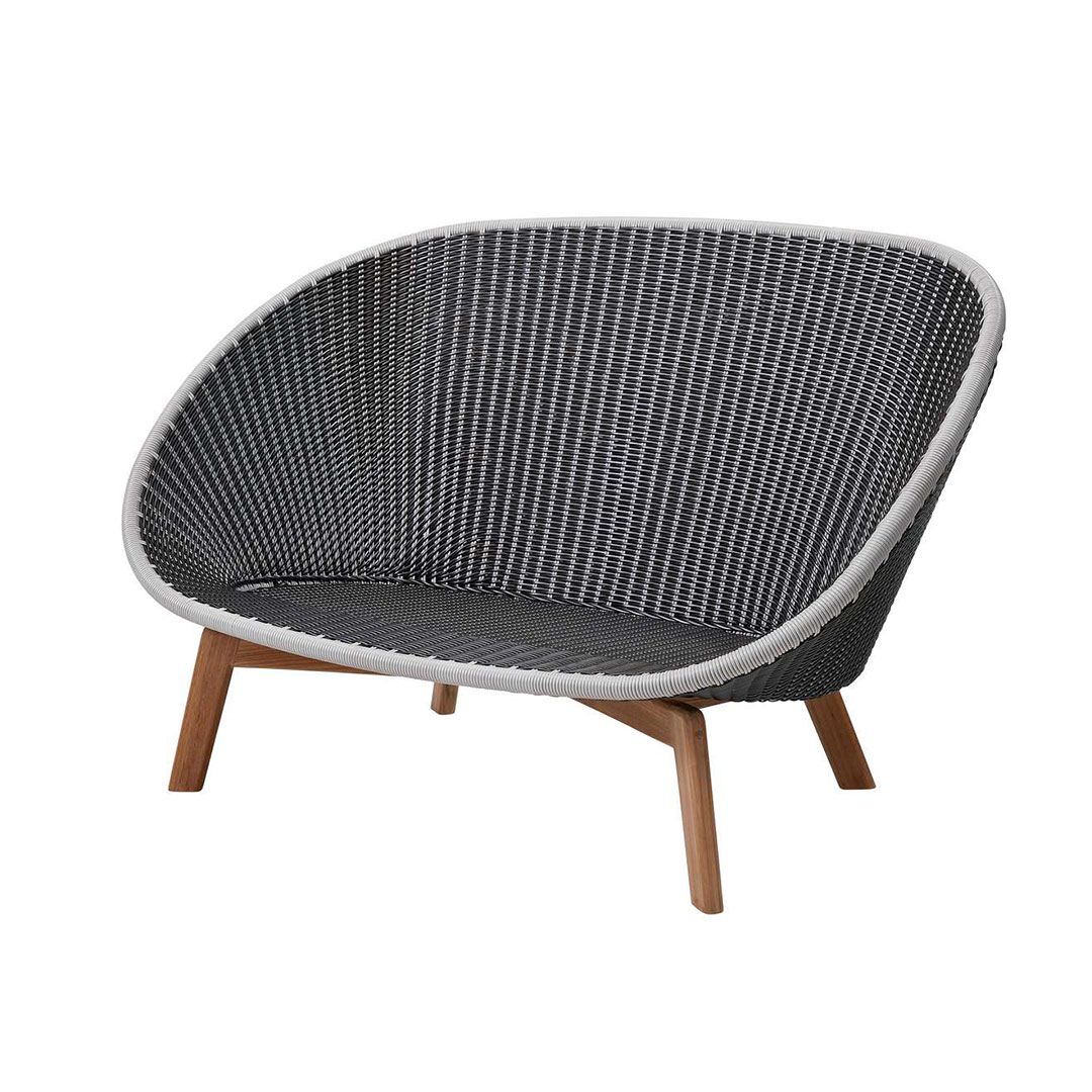 cane line peacock 2 sitz sofa grey light grey 78847