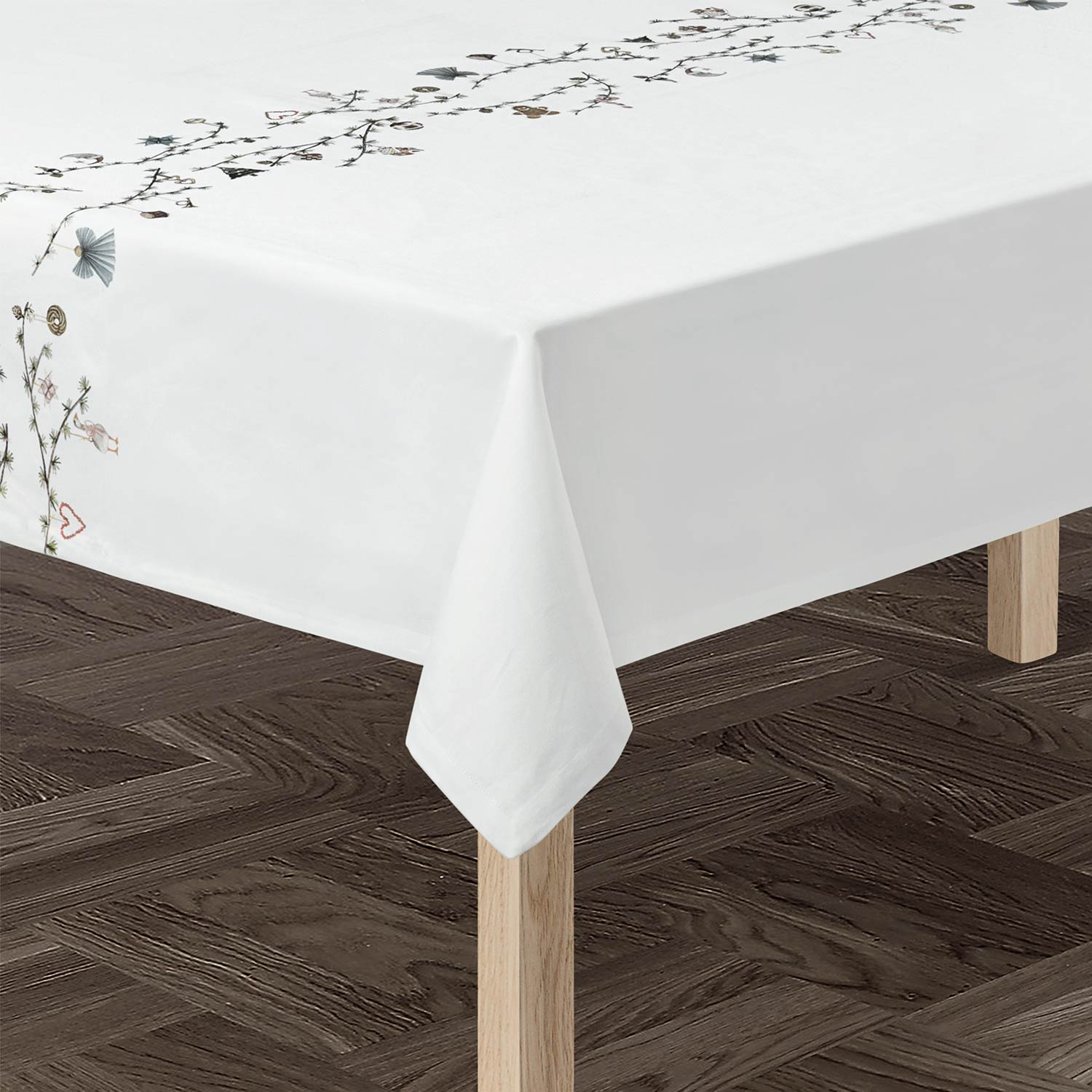 kaehler hammershoi christmas tischdecke weiss muster 74125