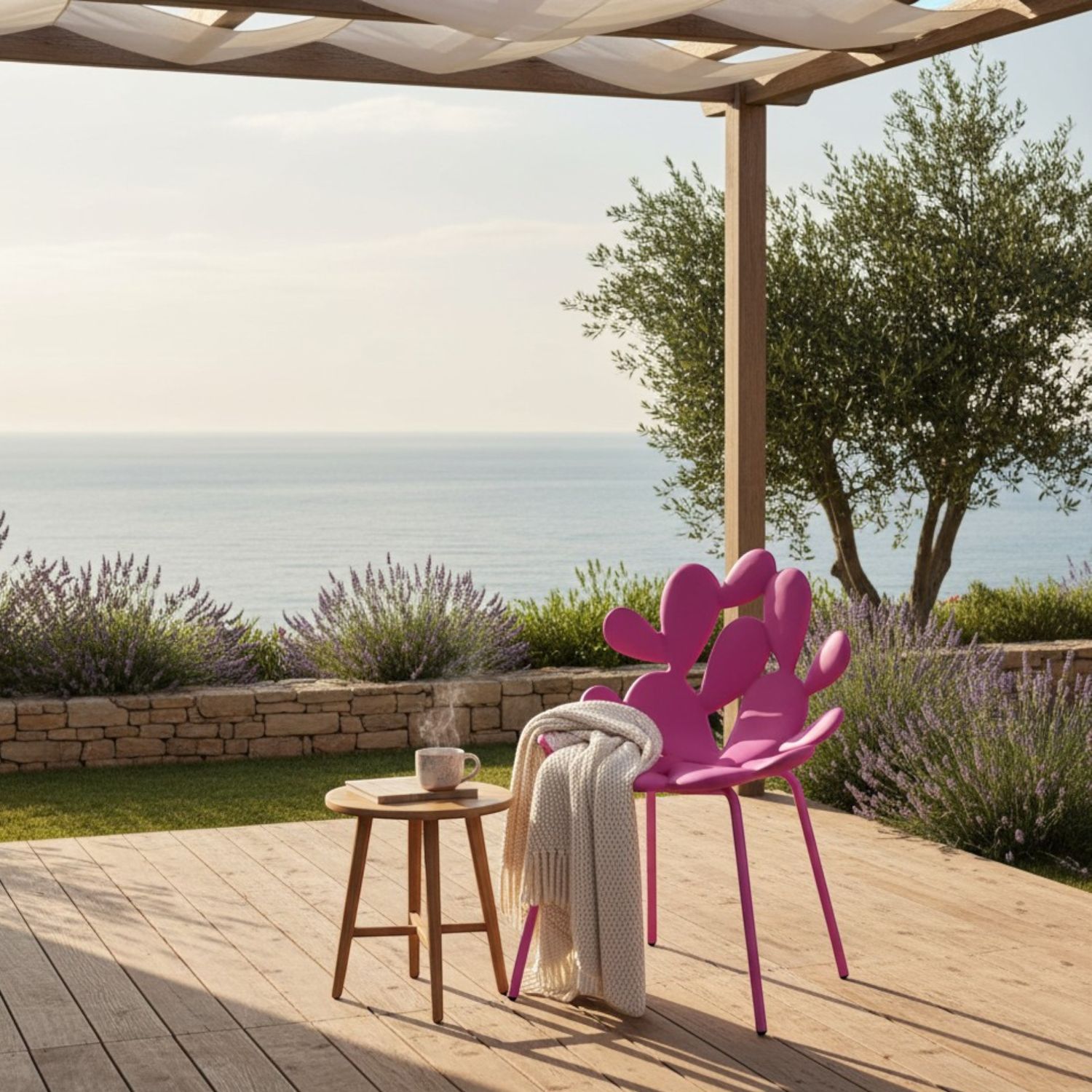 Qeeboo - Filicudi Chair farbig 2er-Set fuchsia