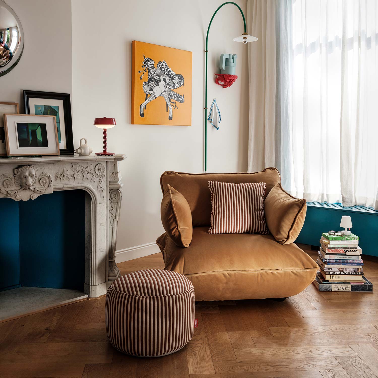 fatboy point terry blizzard cognac creme mit kissen 105742