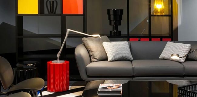Kartell Tisch Colonna in rot