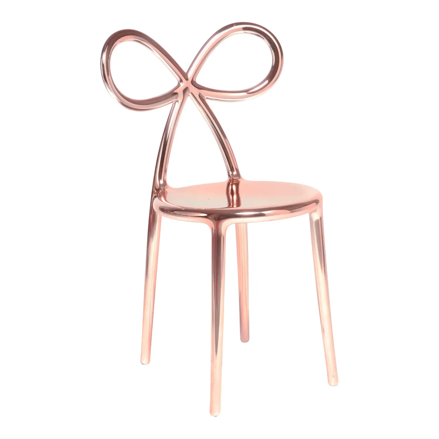 Qeeboo - Ribbon Stuhl Metal Finish pink gold