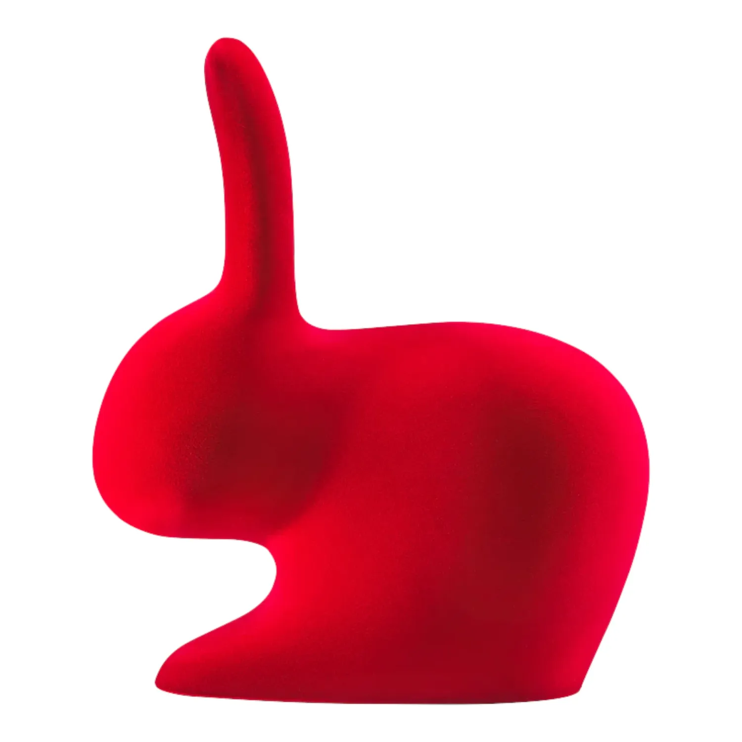 Qeeboo - Rabbit Stuhl Velvet Finish rot