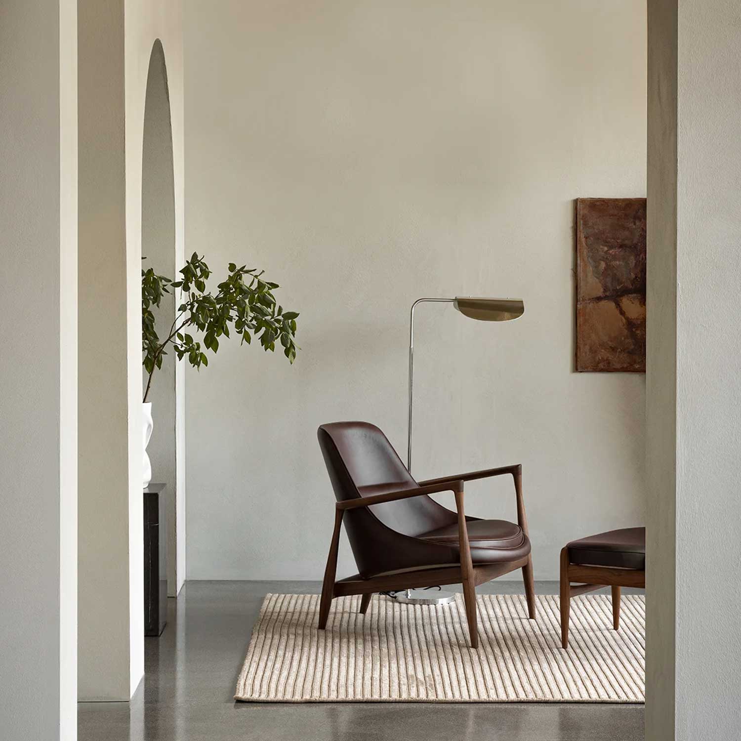 Audo - Elizabeth Loungesessel Natural Oak/beige