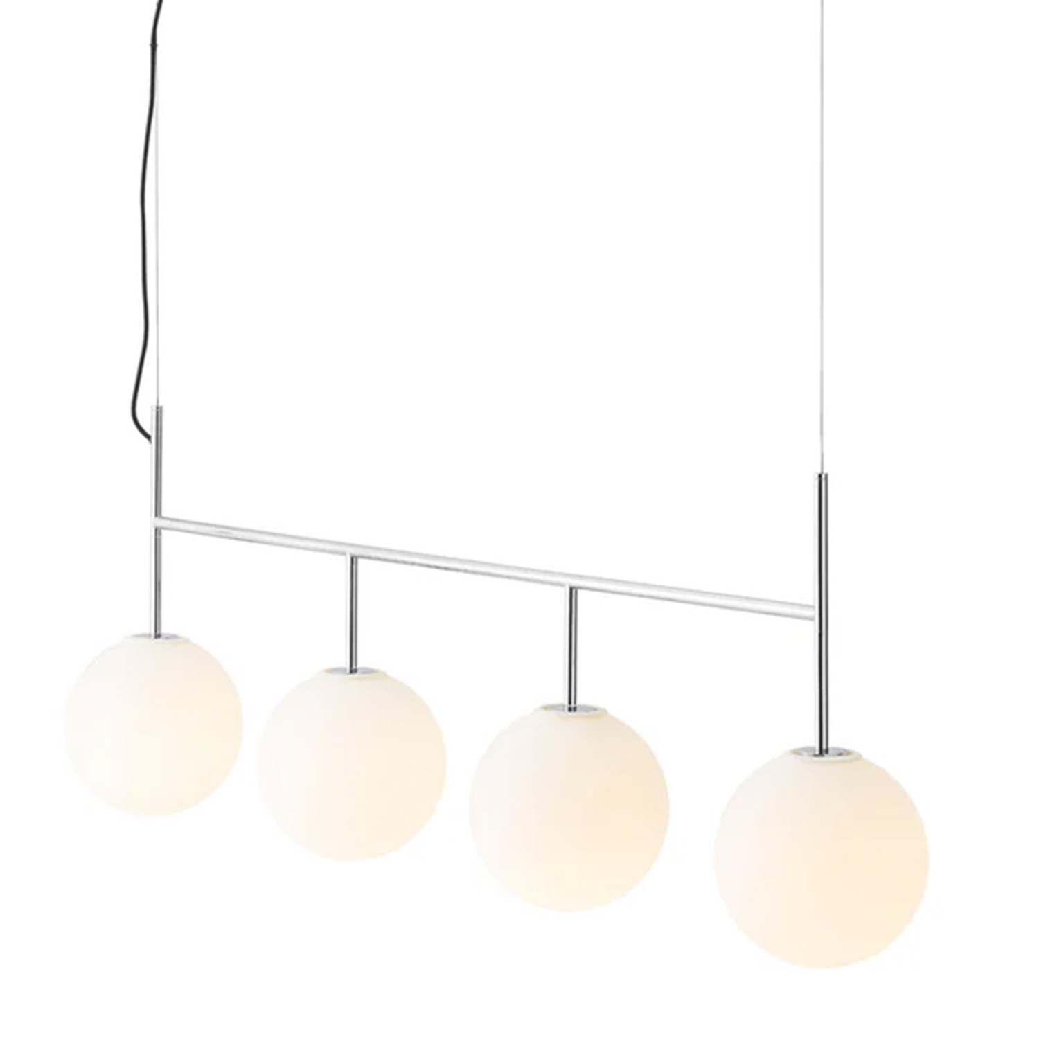 Audo - TR Bulb Pendelleuchte Rahmen schwarz / matt opal