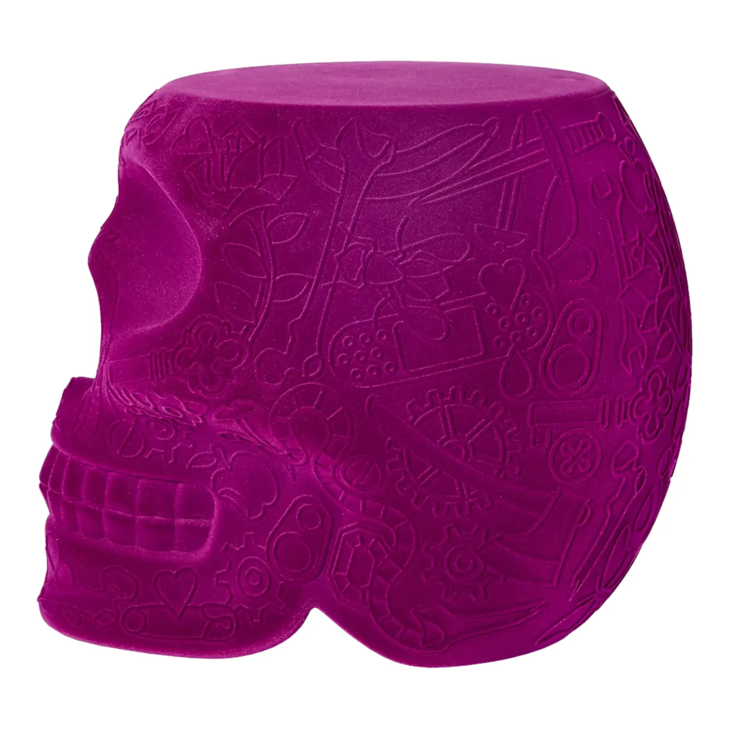 Qeeboo - Mexico Hocker Beistelltisch Velvet Finish violett