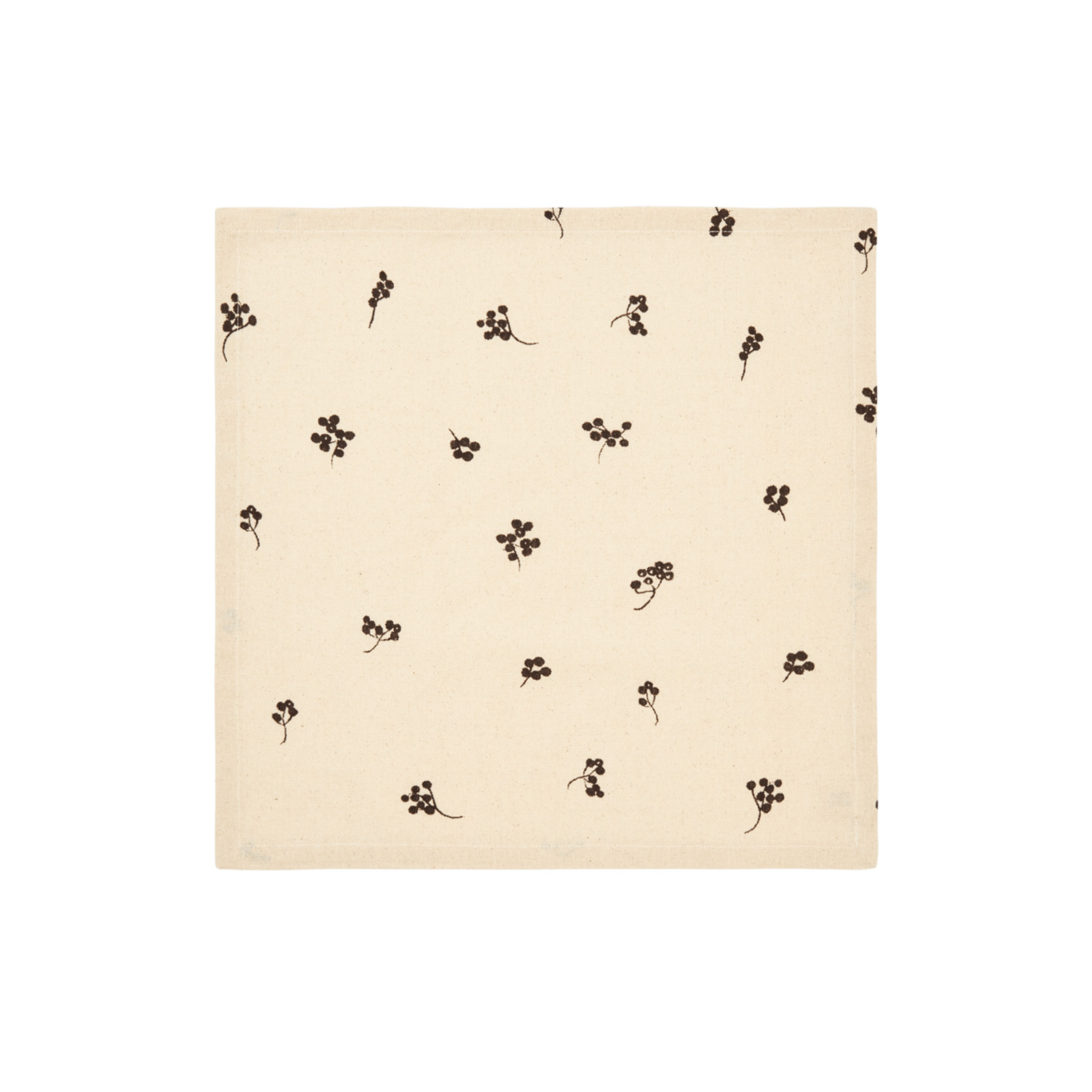 Ferm Living - Baies Servietten 4er-Set natur/dark chocolate