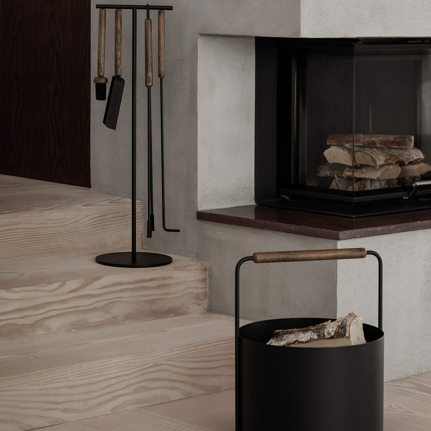 Ashi blomus Holzkorb brown ambiente 81840