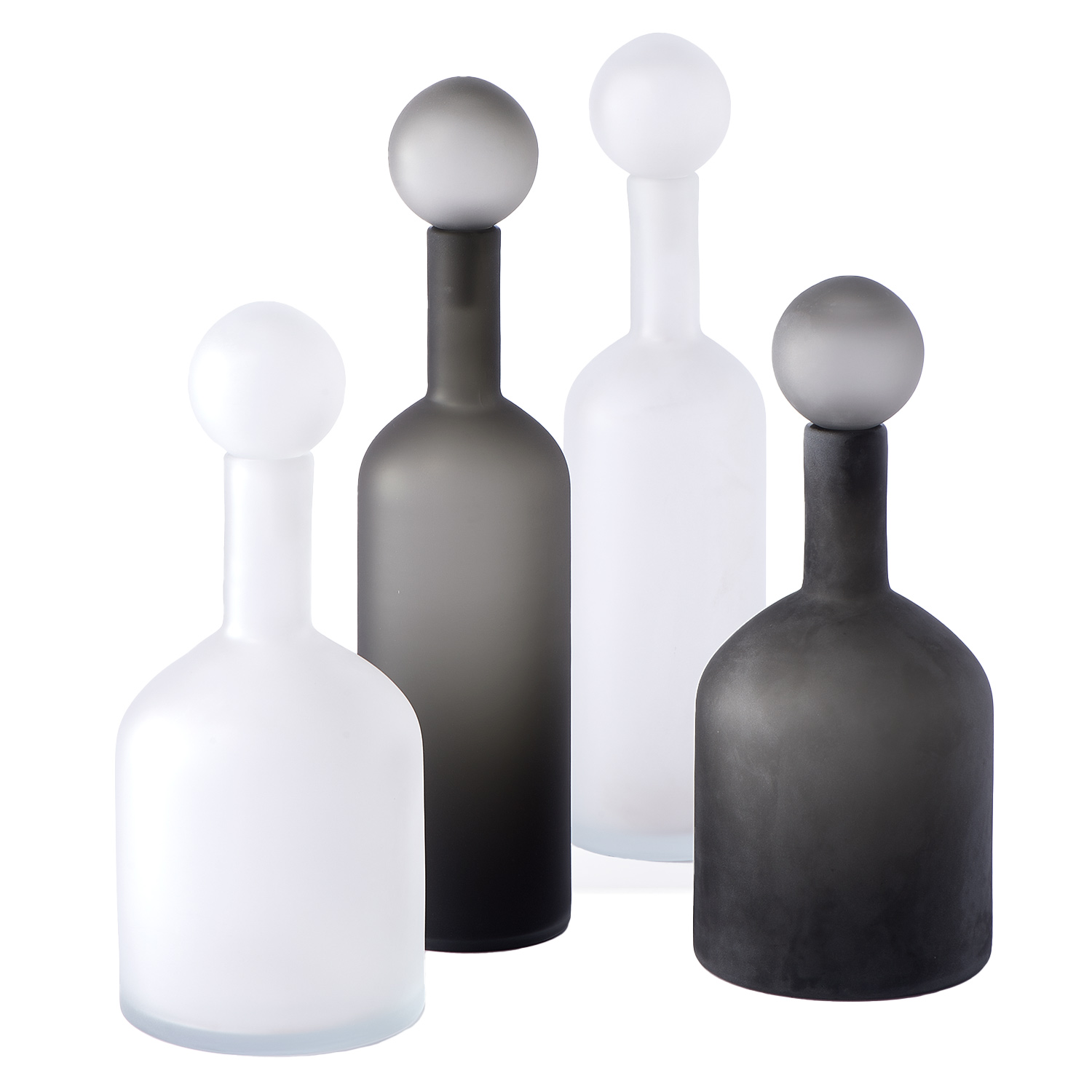 pols pottem bubbles and bottles karaffe schwarz weiss l 97777