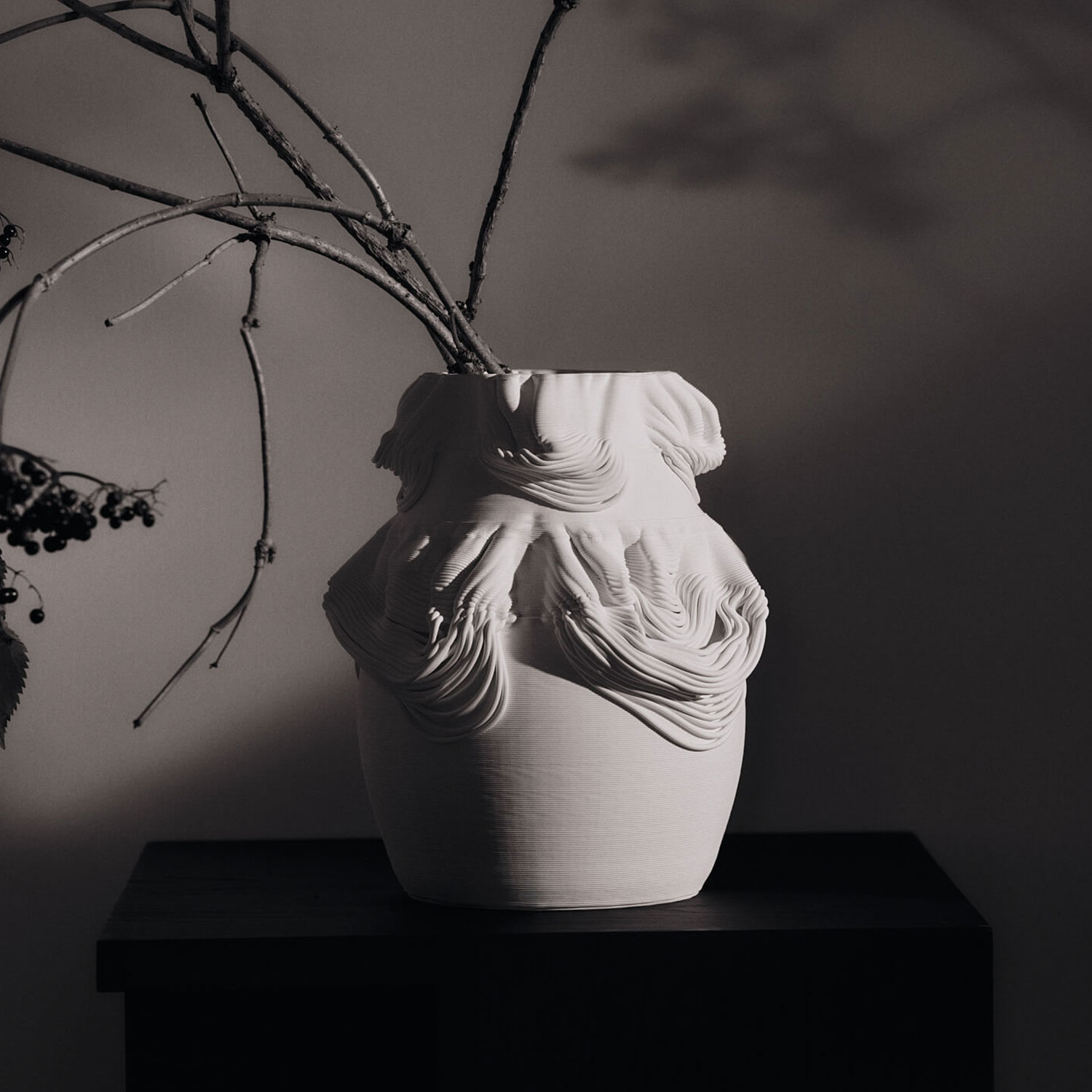 Ferm Living - Drisca Vase H 23 cm off-white