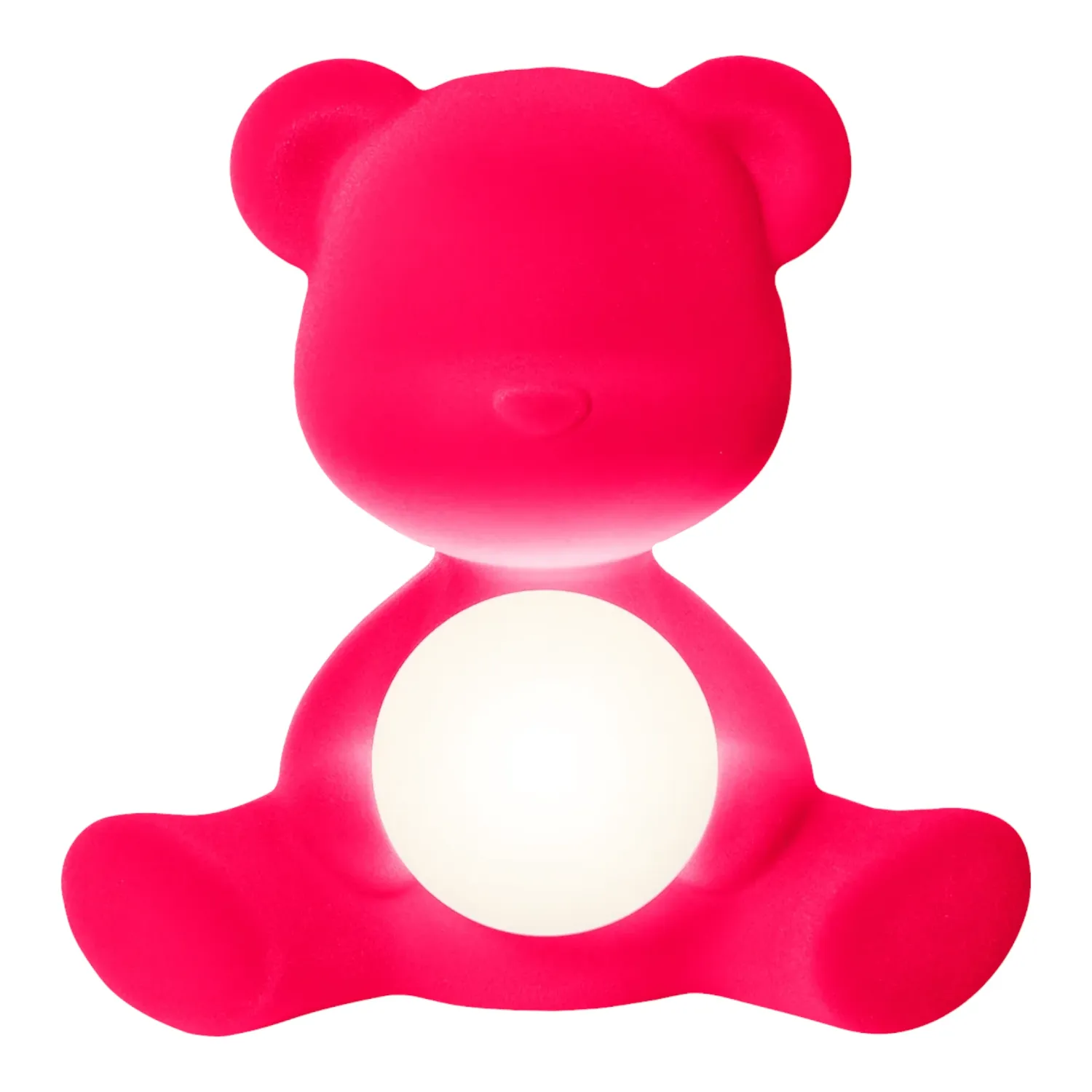 Qeeboo - Teddy Girl Leuchte Velvet Finish fuchsia