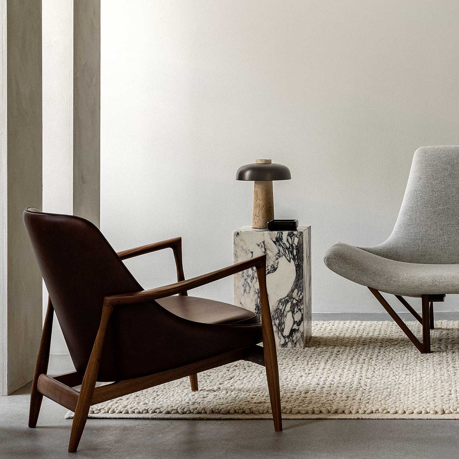 Audo - Elizabeth Loungesessel Natural Oak/beige