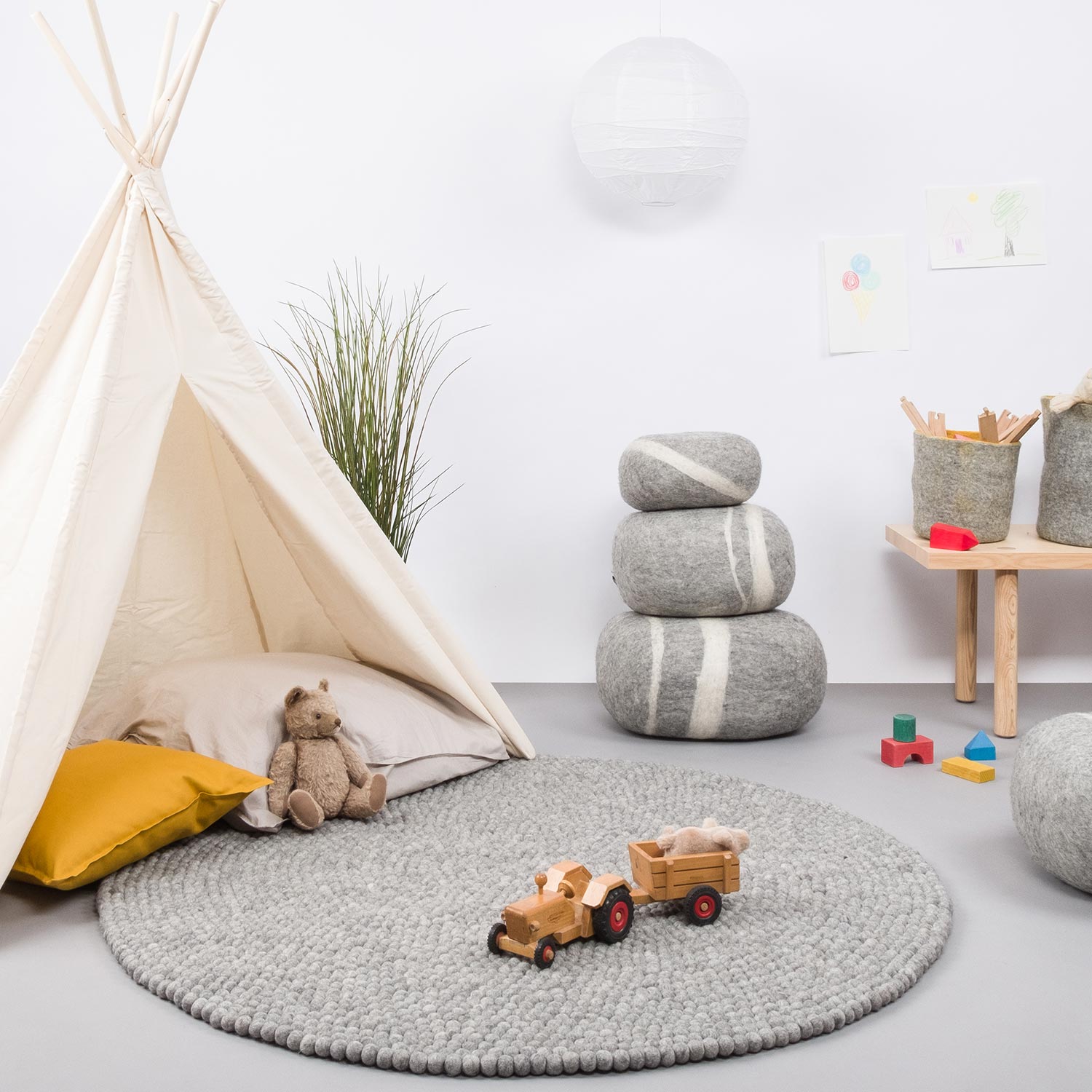 kinderzimmer carl filzkugelteppich myfelt 51902