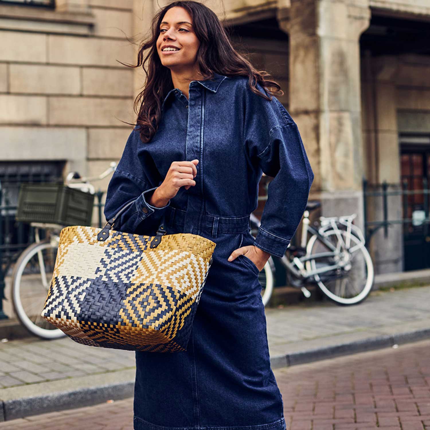 Handed By - Quinn Shopper burgundy red-liver with champagne