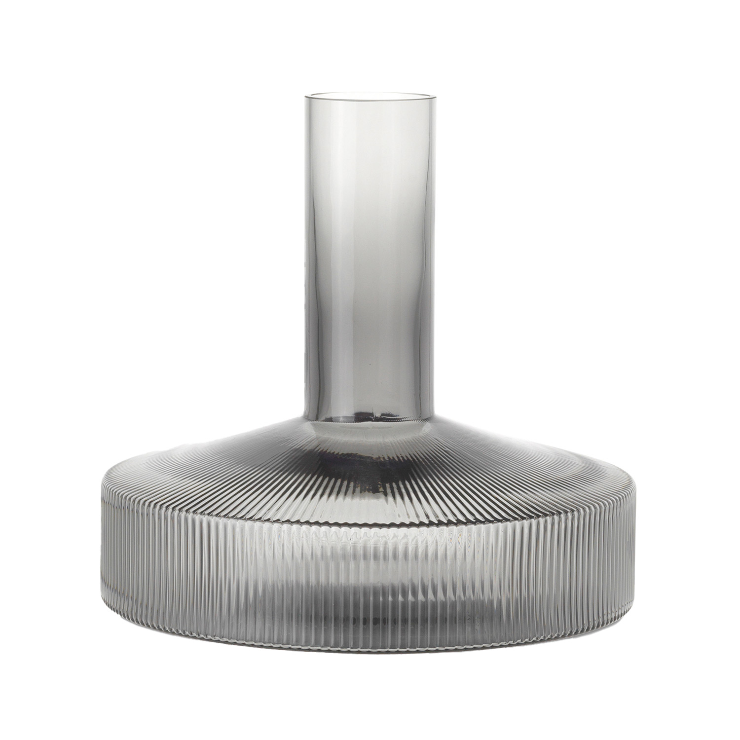 ferm living ripple weinkaraffe smoked grey 96385