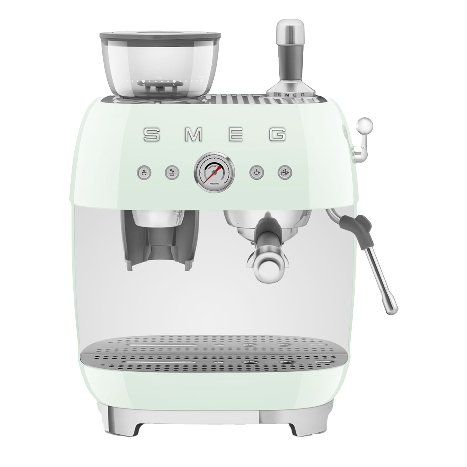 smeg egf03 siebtraeger espressomaschine pastell gruen 95359