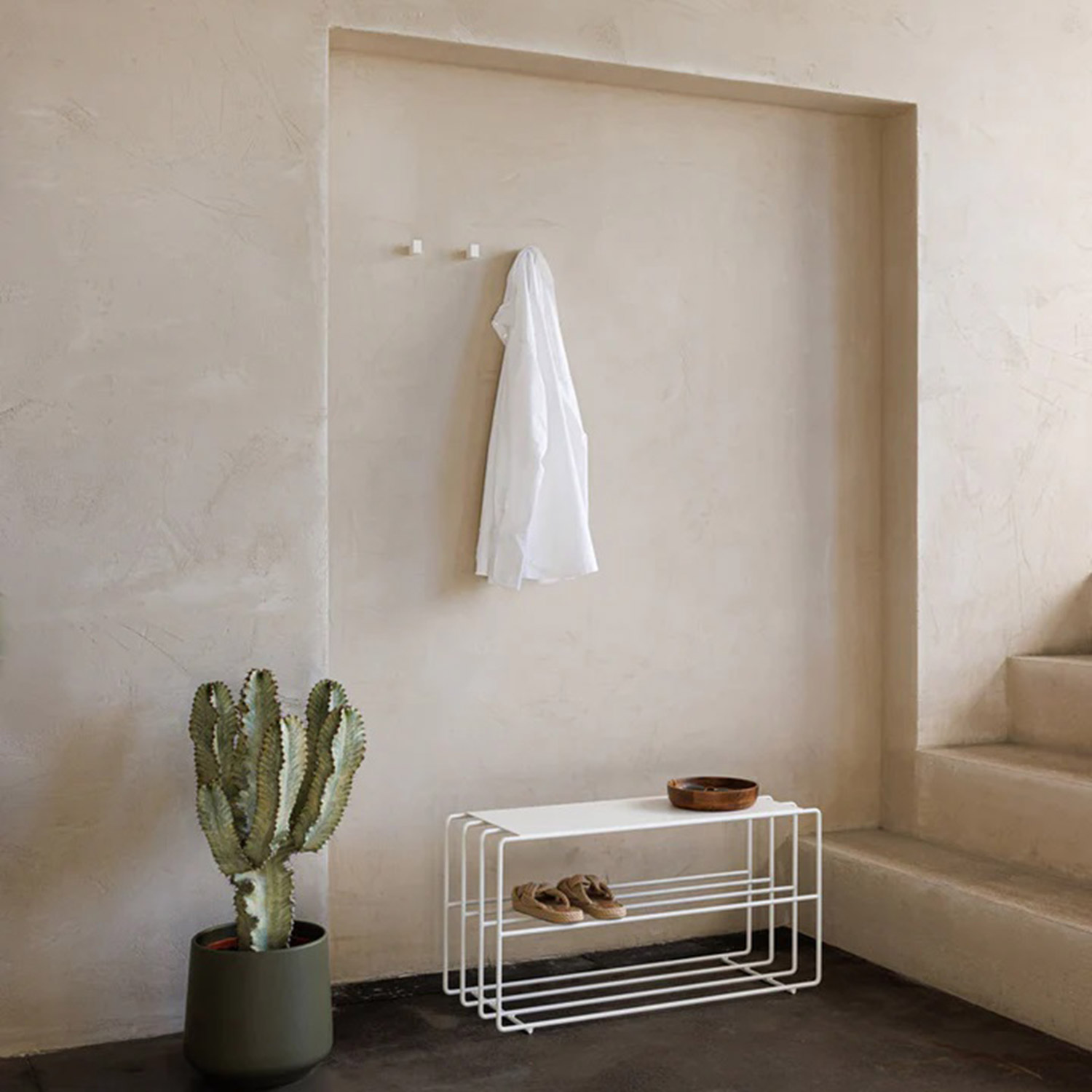 metallbude neva schuhregal cashew eingangsbereich 96717