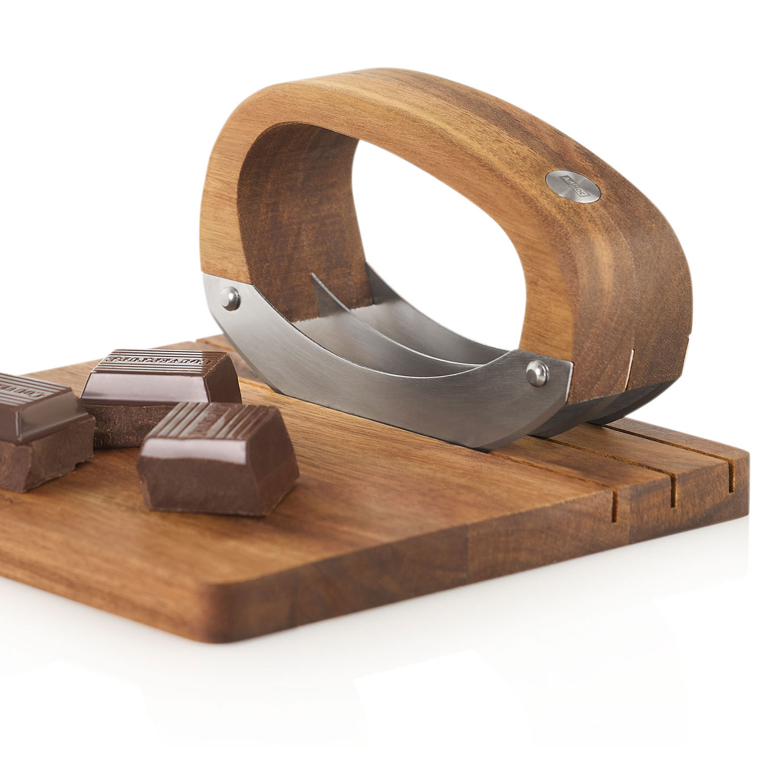 AdHoc - Wiegemesser RoccaVerde mit Schneidebrett