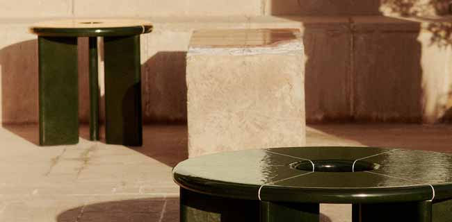 Ferm Living Outdoor Dey Beistelltisch in dark green