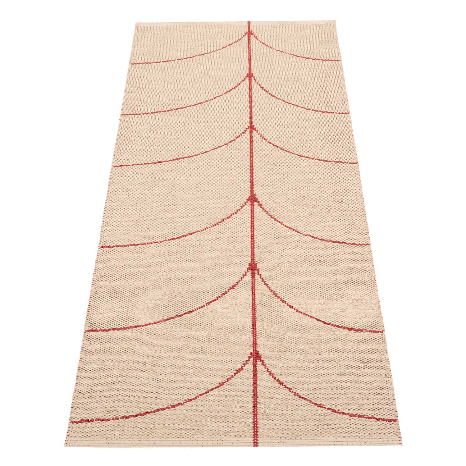 Pappelina - Leif Teppich 70x180 cm berry/beige