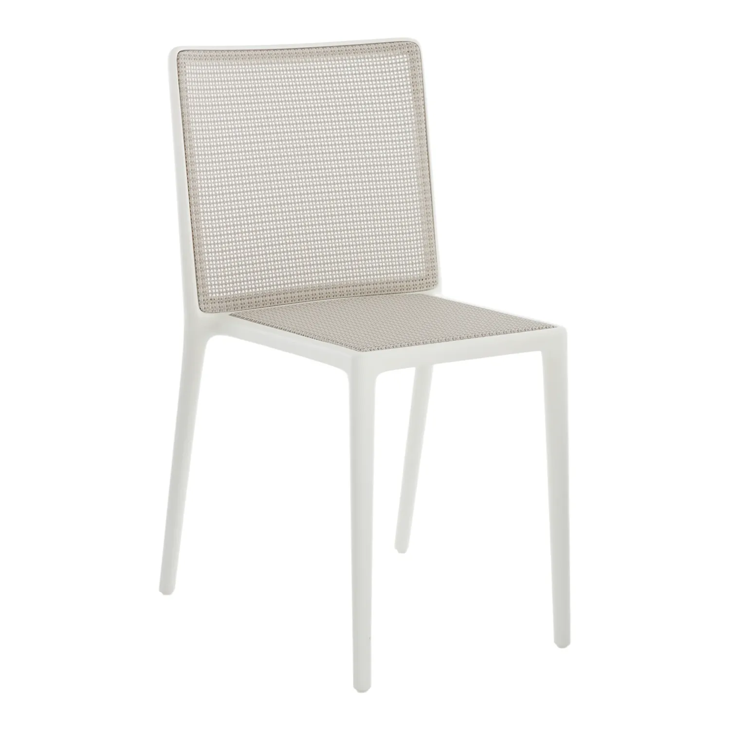 Kartell - Belvedere Tech Stuhl 2er-Set weiß/beige