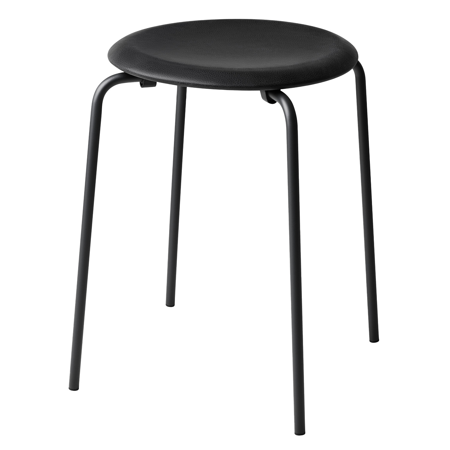 Fritz Hansen dot hocker leder schwarz 101979