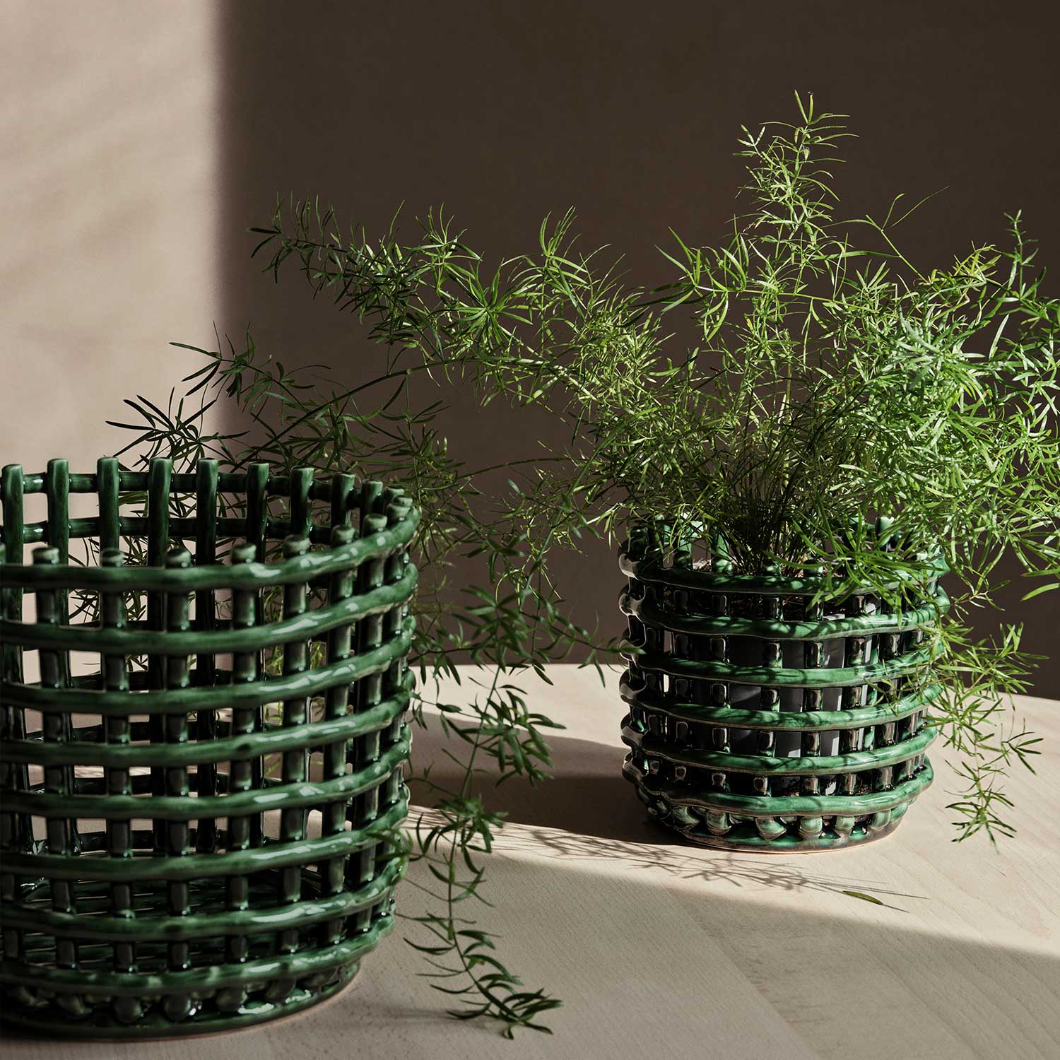 Ceramic Basket geflochtener Korb fermLIVING 101114