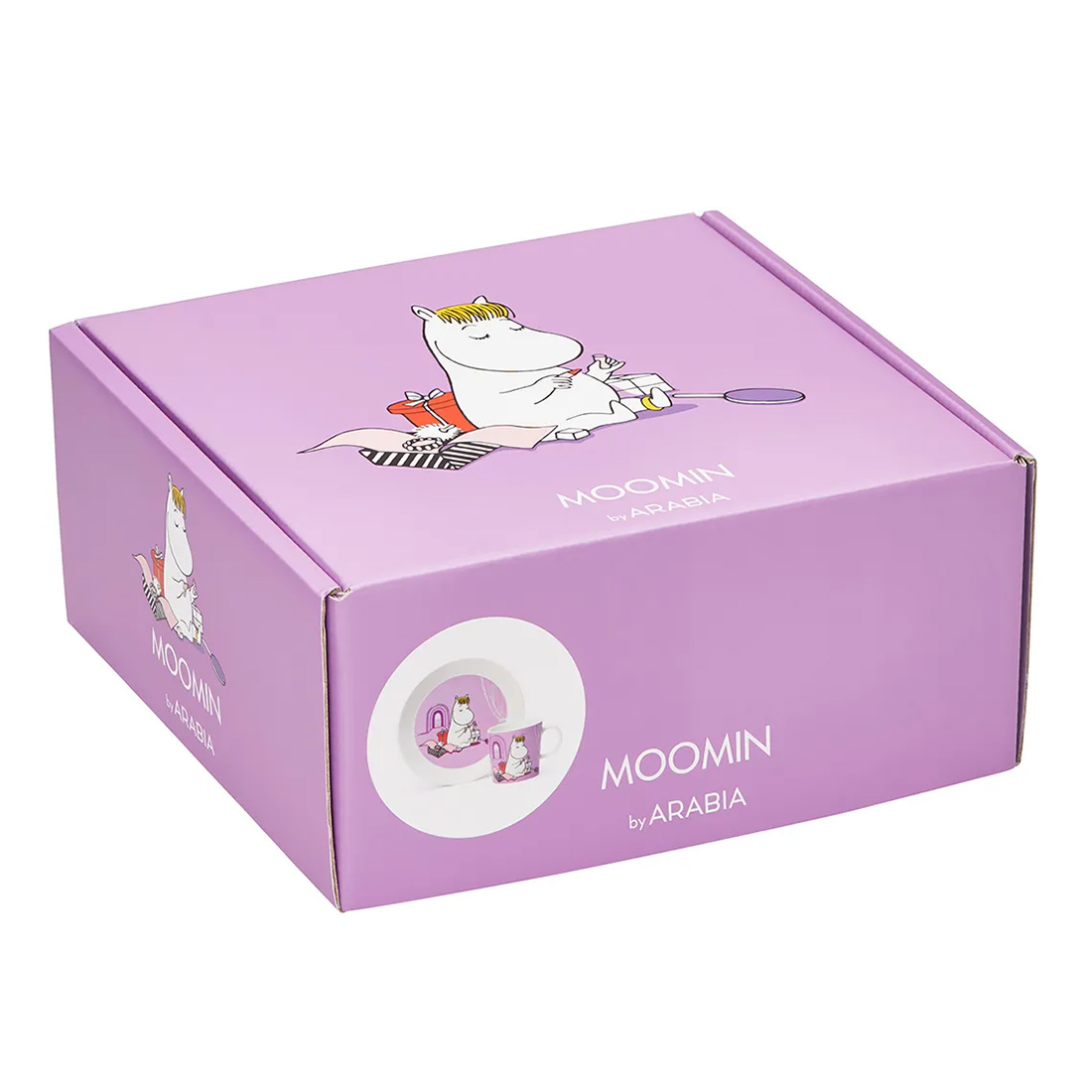 Moomin Arabia - Moomin Set Tasse und Schale Snorkmaiden lila