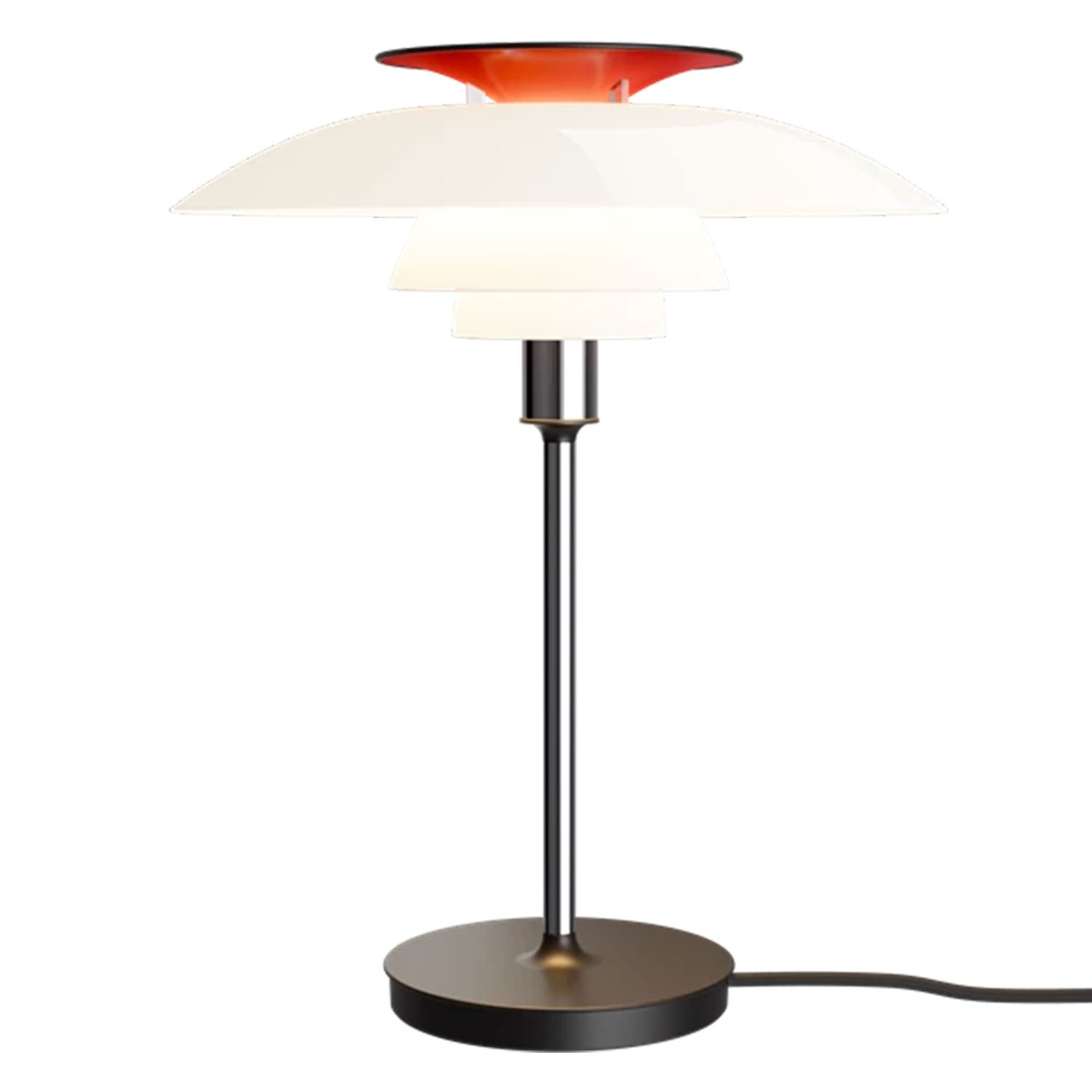 Louis Poulsen - PH 80 Tischleuchte opal weiß/verchromt