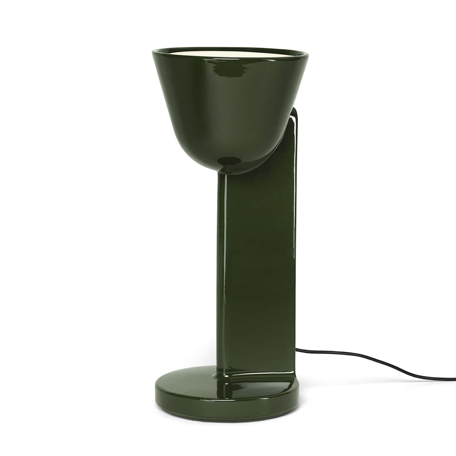 flos ceramique tischleuchte up moss green 97982
