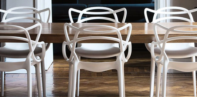 Kartell Stühle Masters Sedia Stuhl weiß