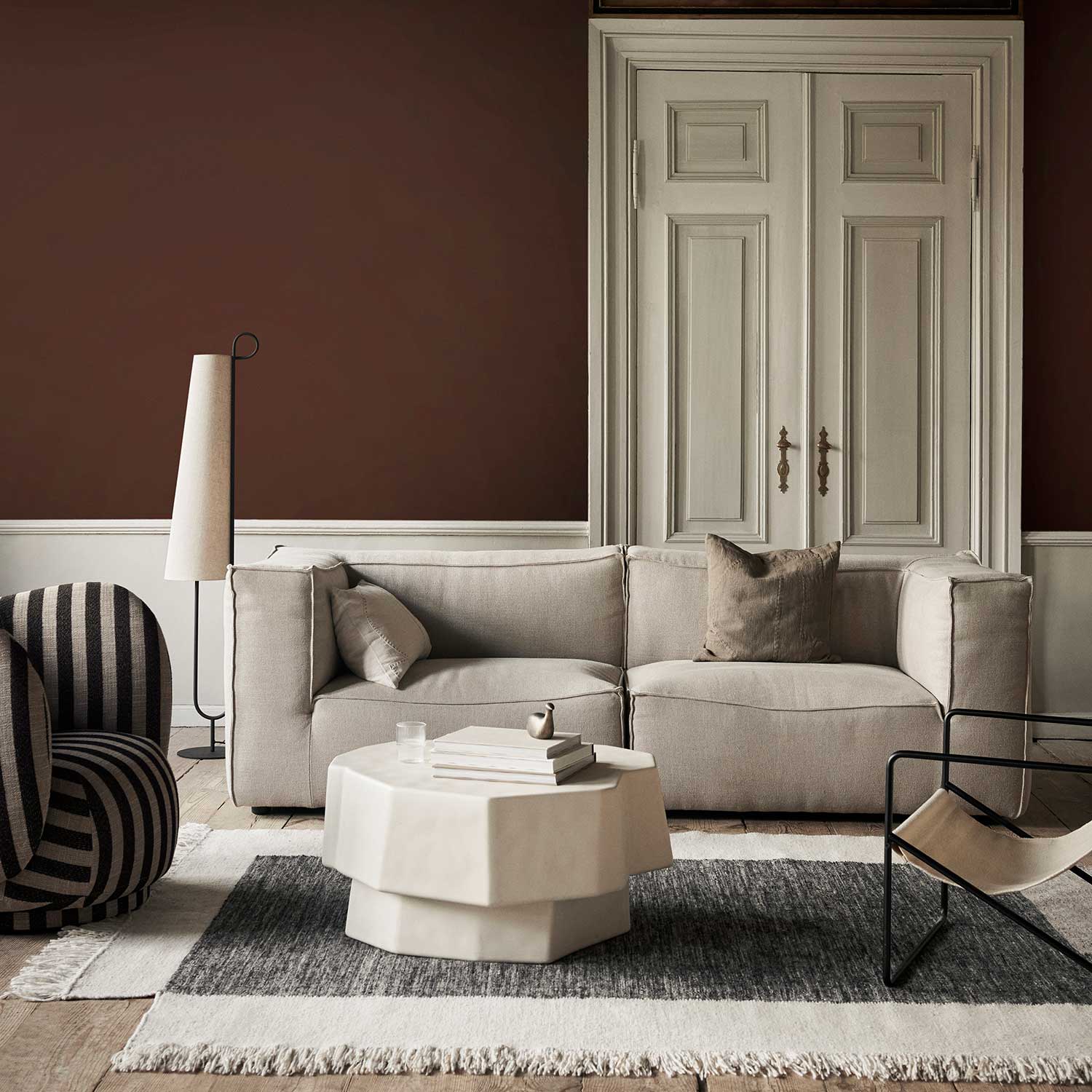 ferm living counter teppich 200 300 wohnzimmer 96228