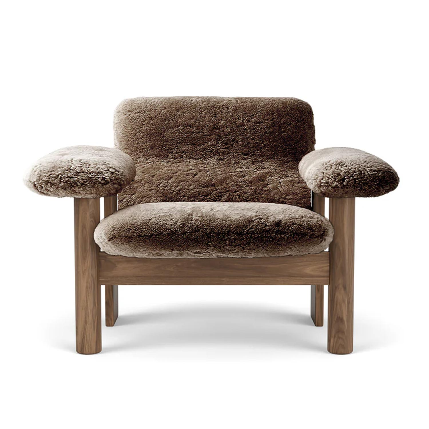 Audo - Brasilia Loungesessel niedrig Walnut/Sahara