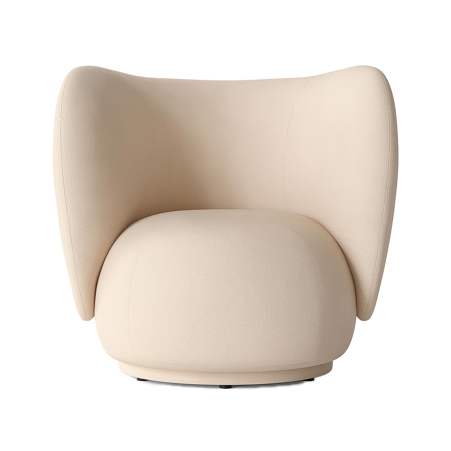 ferm living rico lounge chair brushed off white 85025