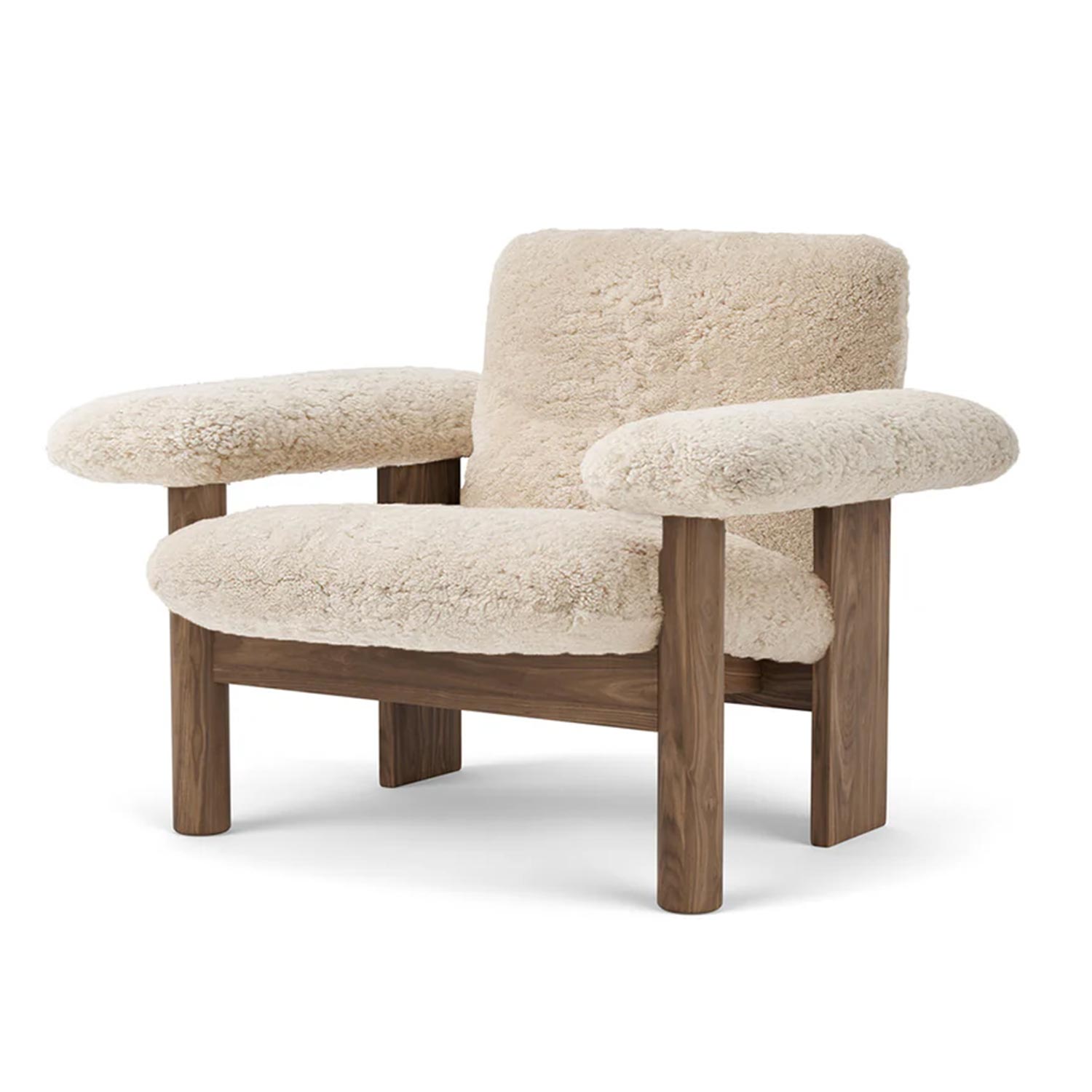 Audo - Brasilia Loungesessel niedrig Walnut/Sahara