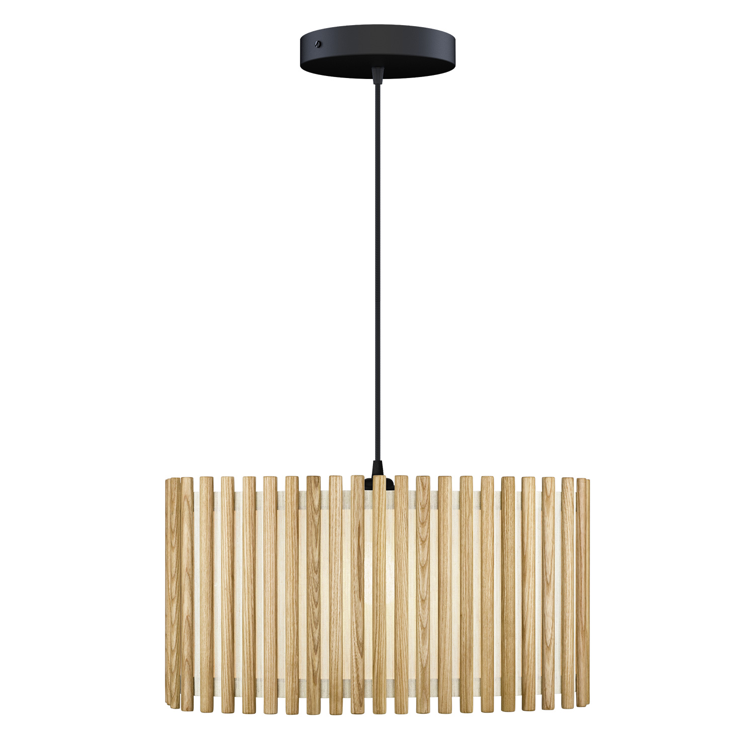 UMAGE Komorebi Pendelleuchte eiche rechteckig groß schwarz