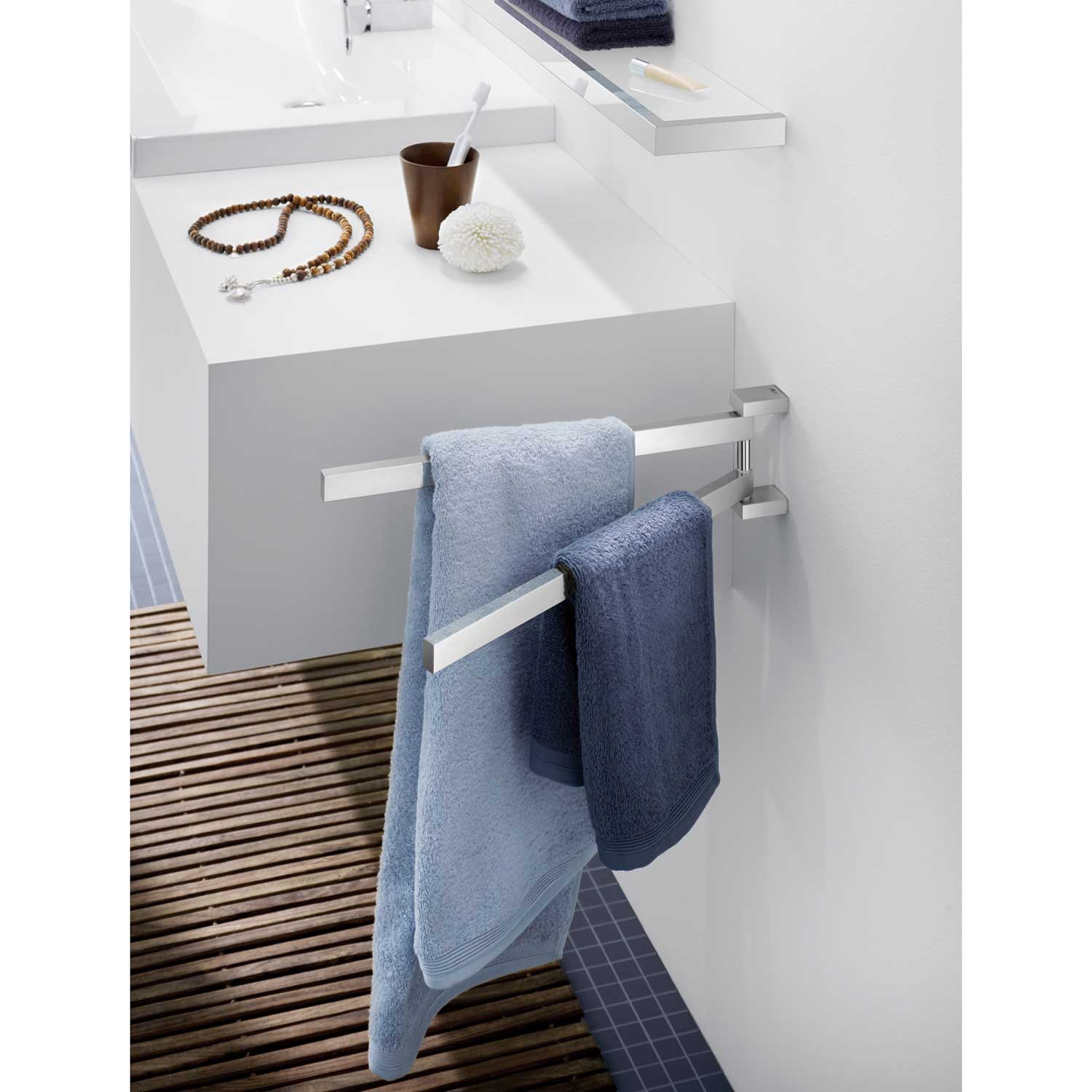 zack linea doppel handtuchhalter gebrstet 40380 24726